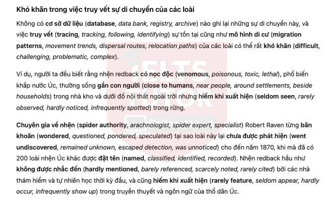 🔥Native species that become pests Answers with location - Đề thi thật IELTS READING- Làm bài online format computer-based, kèm đáp án, dịch & giải thích từ vựng - cấu trúc ngữ pháp khó