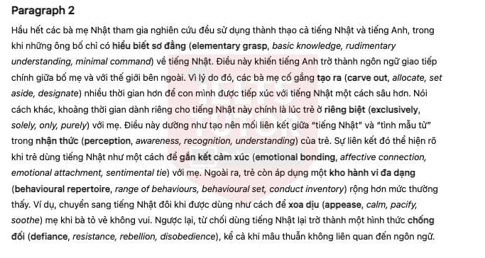🔥Learning to be bilingual Answers with location - Đề thi thật IELTS READING- Làm bài online format computer-based, kèm đáp án, dịch & giải thích từ vựng - cấu trúc ngữ pháp khó