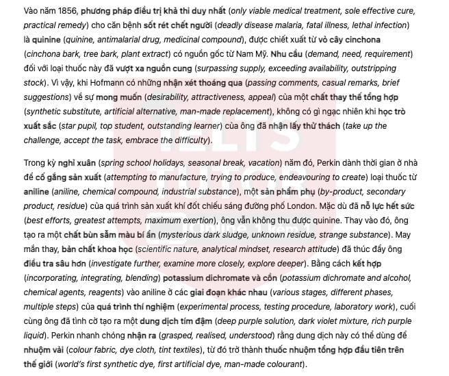 🔥Discovering Purple Answers with location - Đề thi thật IELTS READING- Làm bài online format computer-based, kèm đáp án, dịch & giải thích từ vựng - cấu trúc ngữ pháp khó