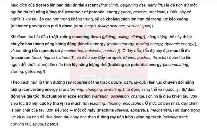 🔥Roller coaster: the great fairground attraction - Đề thi thật IELTS READING - Làm bài online format computer-based, kèm đáp án, dịch & giải thích từ vựng - cấu trúc ngữ pháp khó      