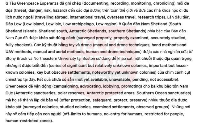 🔥Chinstrap Penguin Population In The Last 50 Years Answers with location - Đề thi thật IELTS READING- Làm bài online format computer-based, kèm đáp án, dịch & giải thích từ vựng - cấu trúc ngữ pháp khó