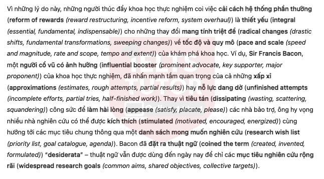 🔥Rewards for scientific achievement Answers with location - Đề thi thật IELTS READING- Làm bài online format computer-based, kèm đáp án, dịch & giải thích từ vựng - cấu trúc ngữ pháp khó