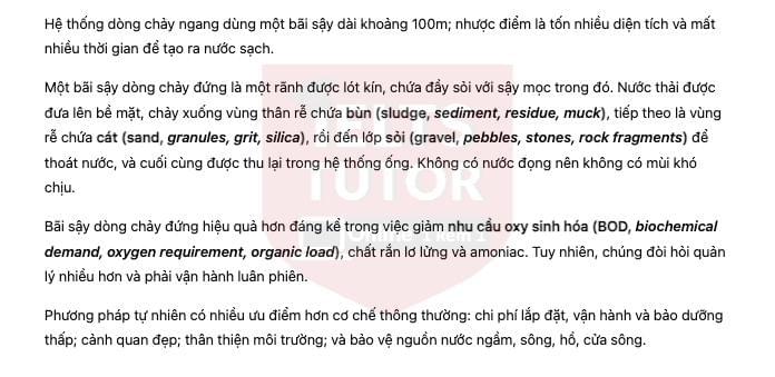 IELTS TUTOR cung cấp Water Treatment 2: Reed Bed: Đề thi thật IELTS READING (IELTS Reading Recent Actual Test) 