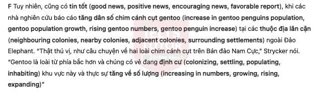 🔥Chinstrap Penguin Population In The Last 50 Years Answers with location - Đề thi thật IELTS READING- Làm bài online format computer-based, kèm đáp án, dịch & giải thích từ vựng - cấu trúc ngữ pháp khó