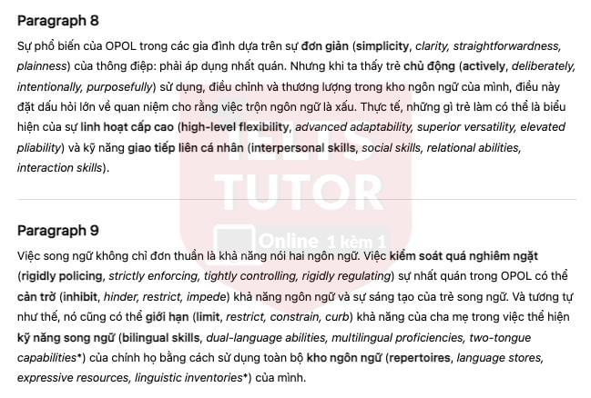🔥Learning to be bilingual Answers with location - Đề thi thật IELTS READING- Làm bài online format computer-based, kèm đáp án, dịch & giải thích từ vựng - cấu trúc ngữ pháp khó