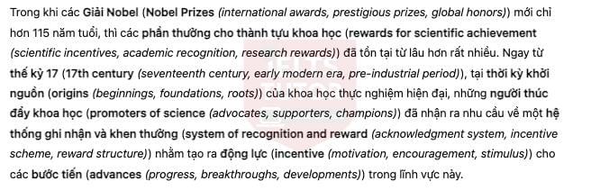 🔥Rewards for scientific achievement Answers with location - Đề thi thật IELTS READING- Làm bài online format computer-based, kèm đáp án, dịch & giải thích từ vựng - cấu trúc ngữ pháp khó
