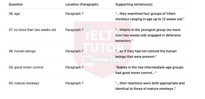 V. Đáp án The Analysis of Fear: Đề thi IELTS READING (Actual test thi máy 03/8/2024)