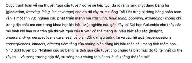 🔥The Snowball Earth Hypothesis Answers with location - Đề thi thật IELTS READING- Làm bài online format computer-based, kèm đáp án, dịch & giải thích từ vựng - cấu trúc ngữ pháp khó