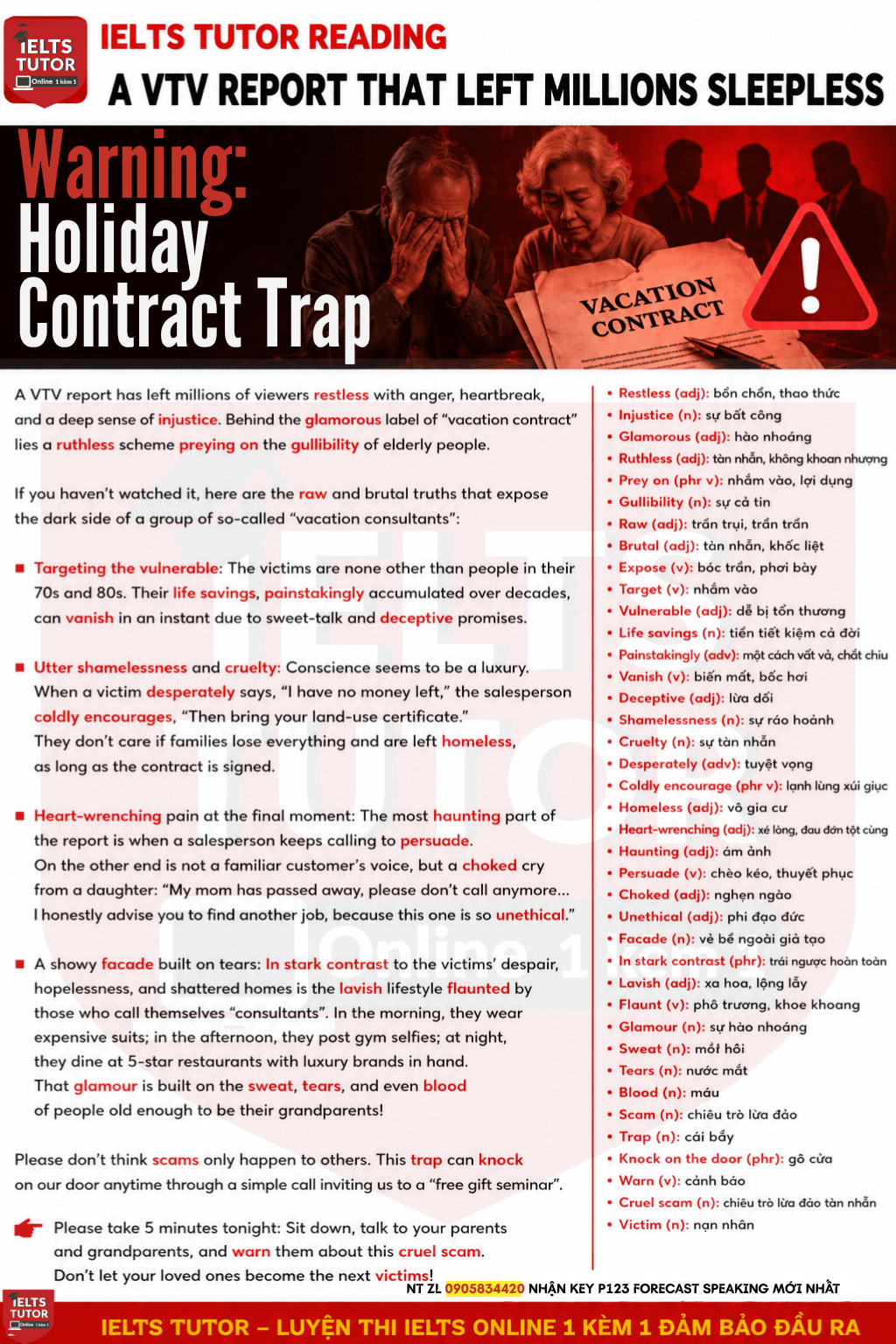 Warning Holiday Contract Trap