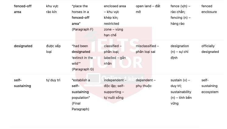 🔥Back to Wild - Đề thi thật IELTS READING - Làm bài online format computer-based, kèm đáp án, dịch & giải thích từ vựng - cấu trúc ngữ pháp khó