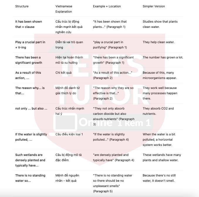IELTS TUTOR cung cấp Water Treatment 2: Reed Bed: Đề thi thật IELTS READING (IELTS Reading Recent Actual Test) 