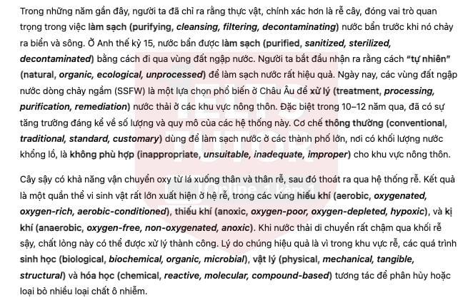 IELTS TUTOR cung cấp Water Treatment 2: Reed Bed: Đề thi thật IELTS READING (IELTS Reading Recent Actual Test) 