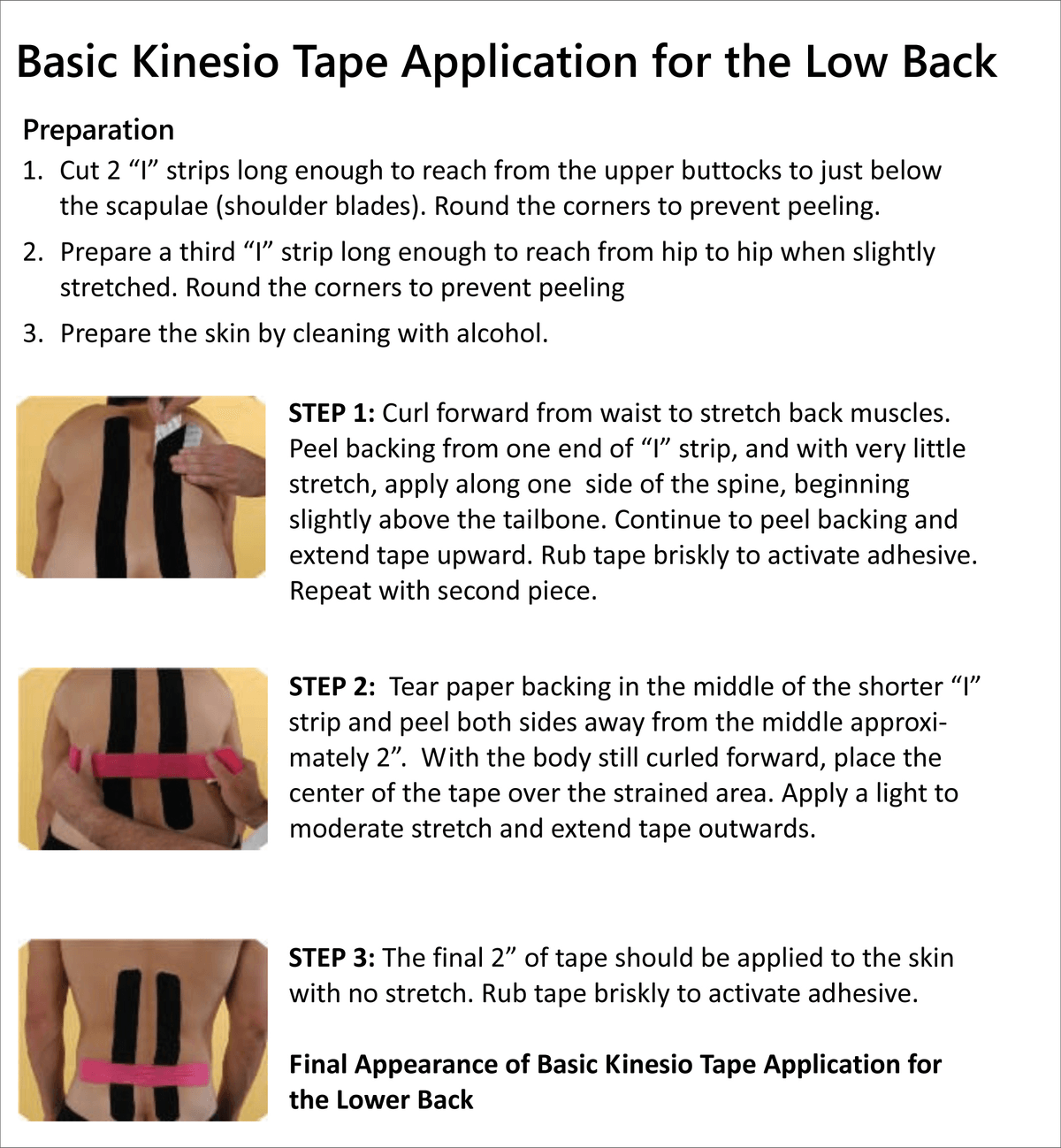 Kt tape back