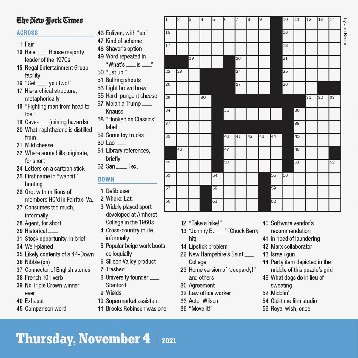 Daily crossword nyt