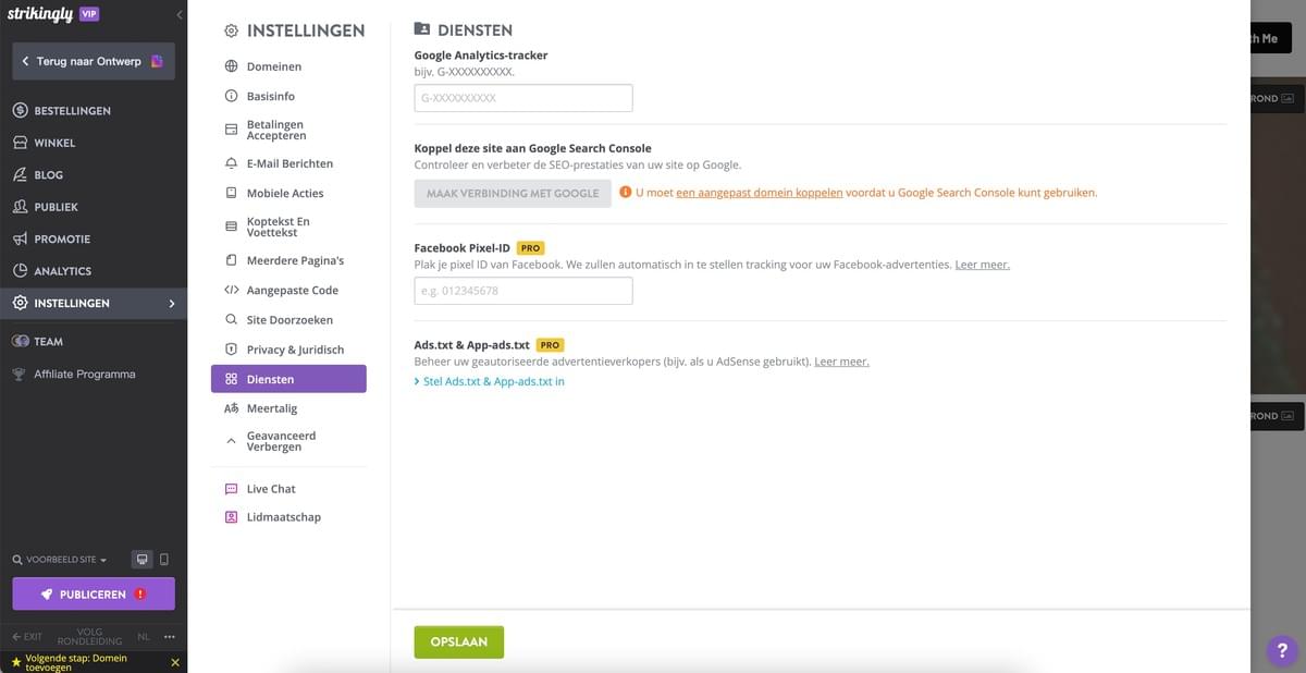 Afbeelding afkomstig van Strikingly