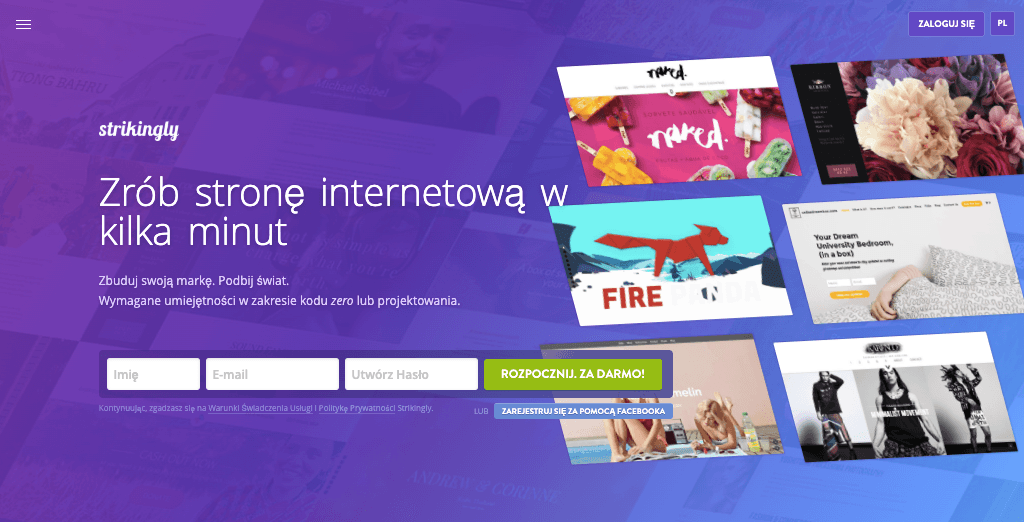 Strikingly Strona Docelowa