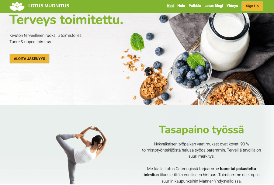 Lotus Catering -malli Strikinglystä