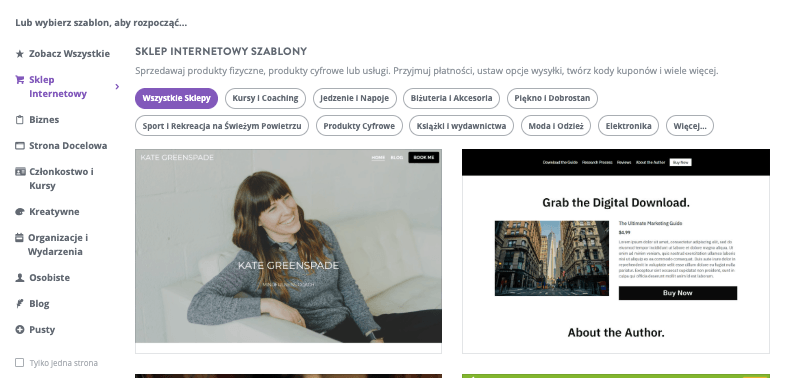 Responsywne strony internetowe w Strikingly – wybór szablonów