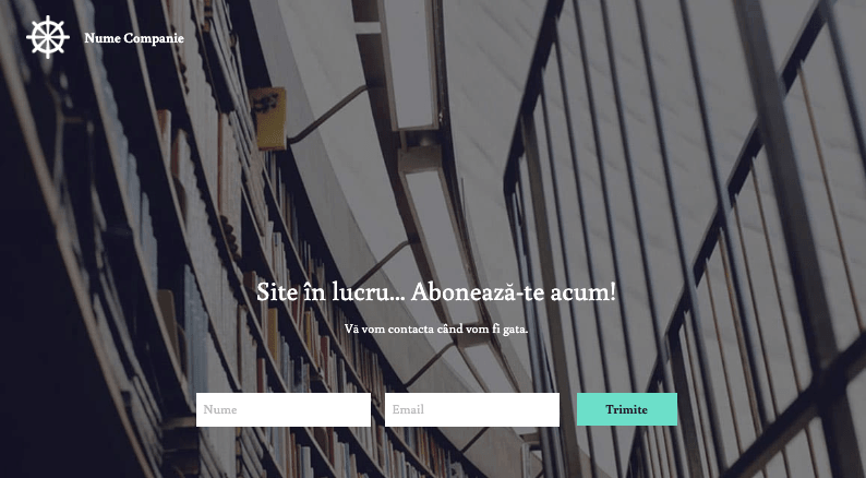 Șablon Website Cover Simplu de la Strikingly