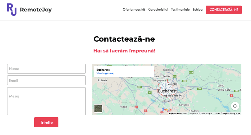 Șablon Remote Joy de la Strikingly