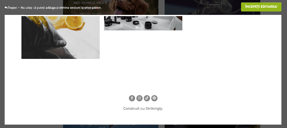 Cum poate Strikingly implementa funnel-ul de vânzări în marketingul digital - Integrare social media