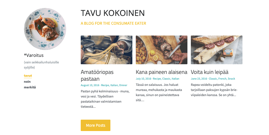 Byte-Sized Blog Template Strikinglyltä