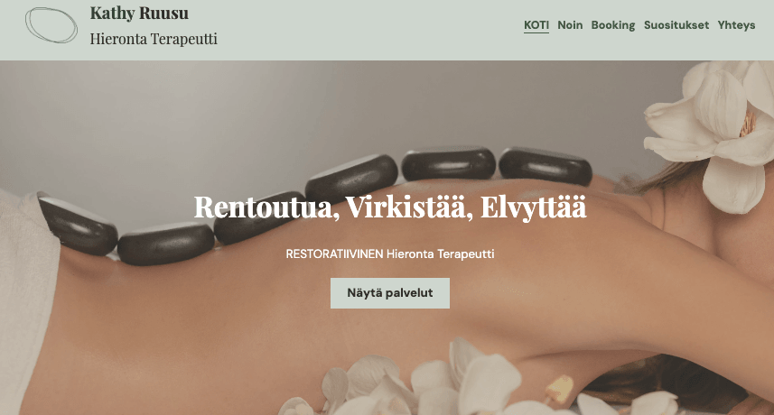 Hierojan verkkosivustomalli