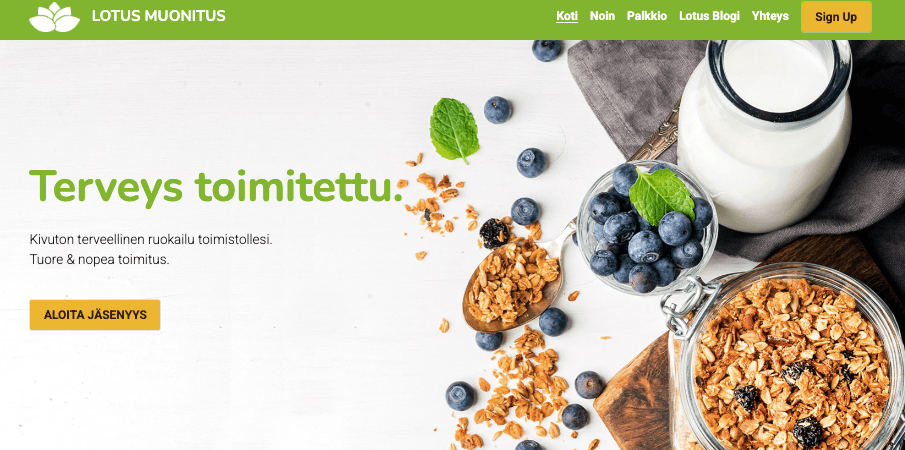 Lotus Catering -malli Strikinglyltä