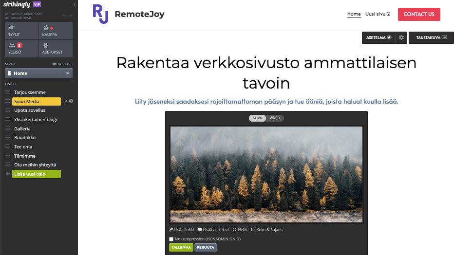 Cinemagraphs On Strikingly - Lisää video