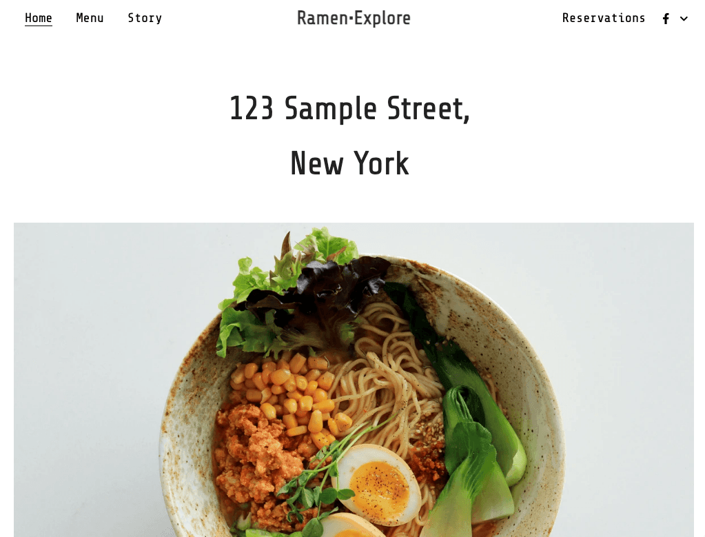 Szablon bloga kulinarnego Ramen Explore