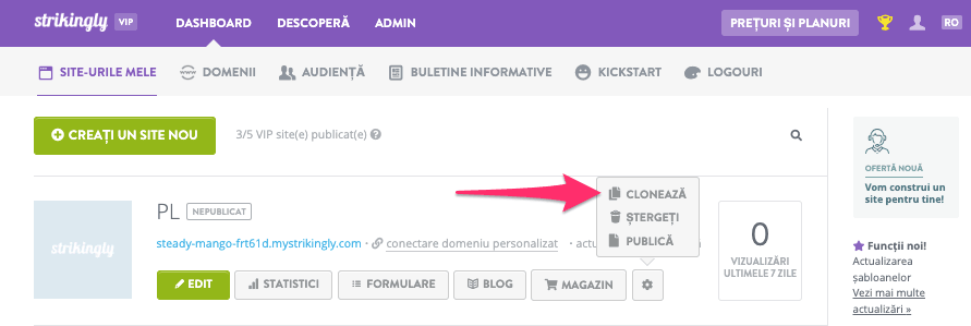 Funcția de backup surprinzător