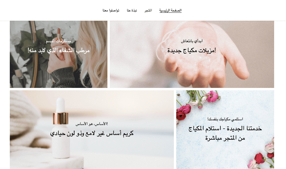 نموذج متجر Chloe عبر الإنترنت من Strikingly