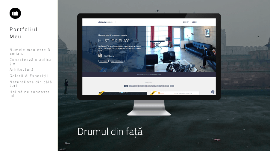 Șablon elegant pentru fotografi freelanceri de la Strikingly