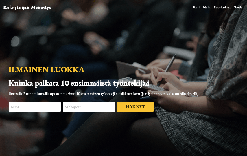 Strikinglyn rekrytoijan menestyksen malli