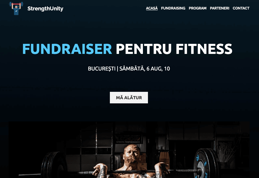 Șablon de design web pentru organizații nonprofit StrengthUnity