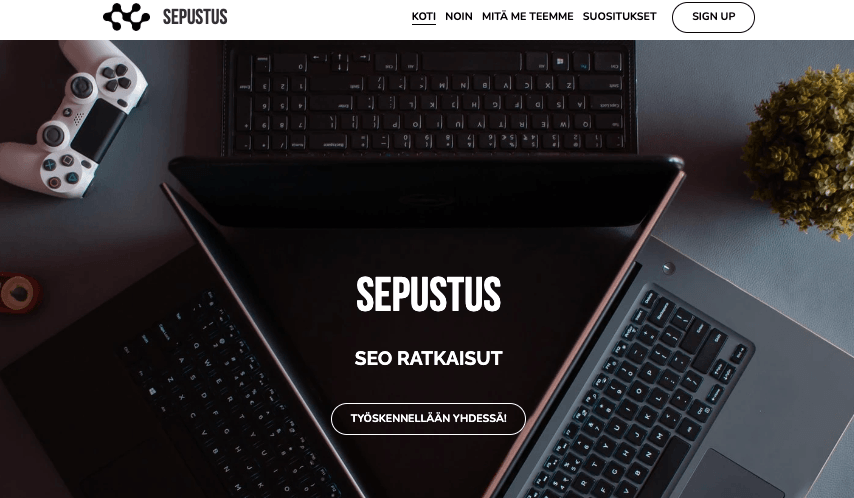 Kuva otettu Strikingly - Scribbles-mallista 