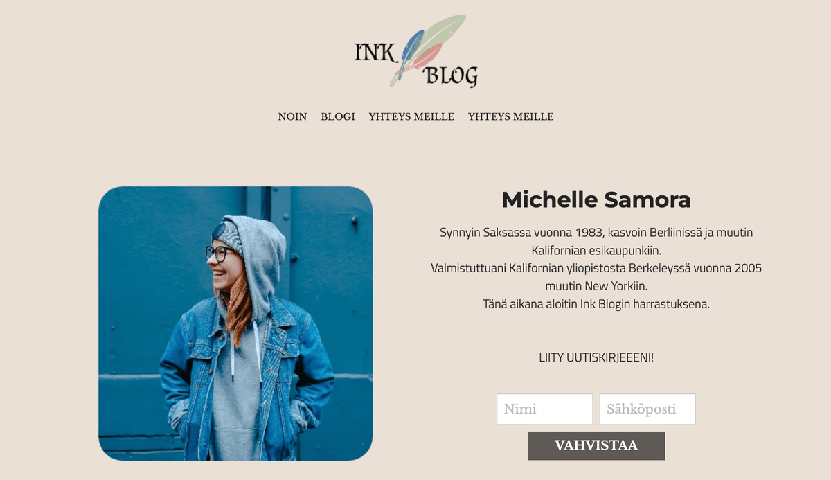 Ink Blogi Strikinglyn malli