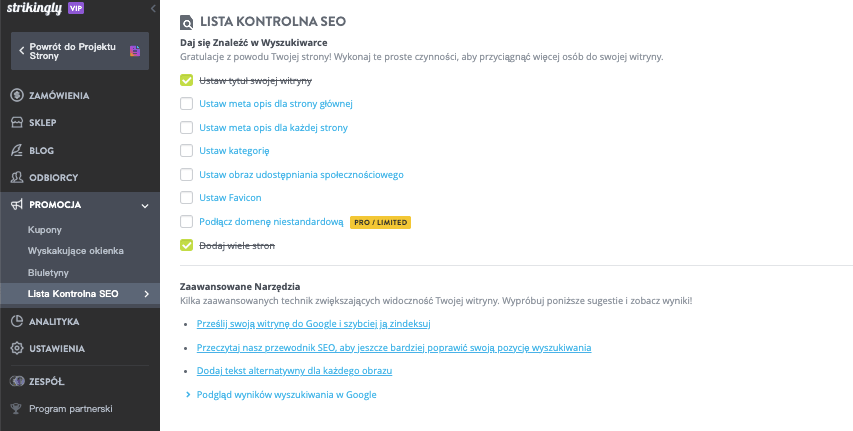 Responsywne Strony Internetowe na Strikingly - Rozważania SEO