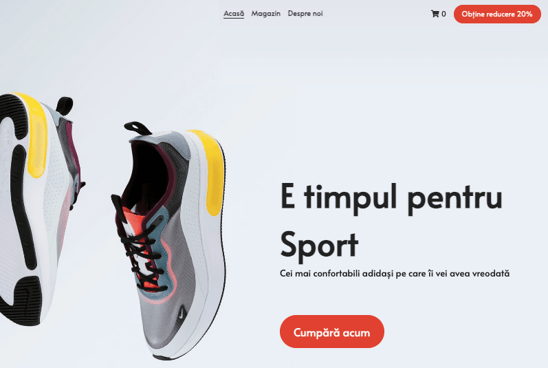 Șablon de timp de răspuns cu buton de apel la acțiune