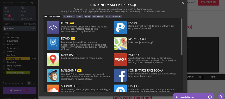 Jak Strikingly Może Pomóc Wzrostowi Firmy Hurtowej - Integracje Marketingowe