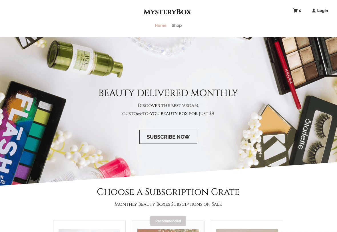 Szablon Sklepu Internetowego Mystery Box