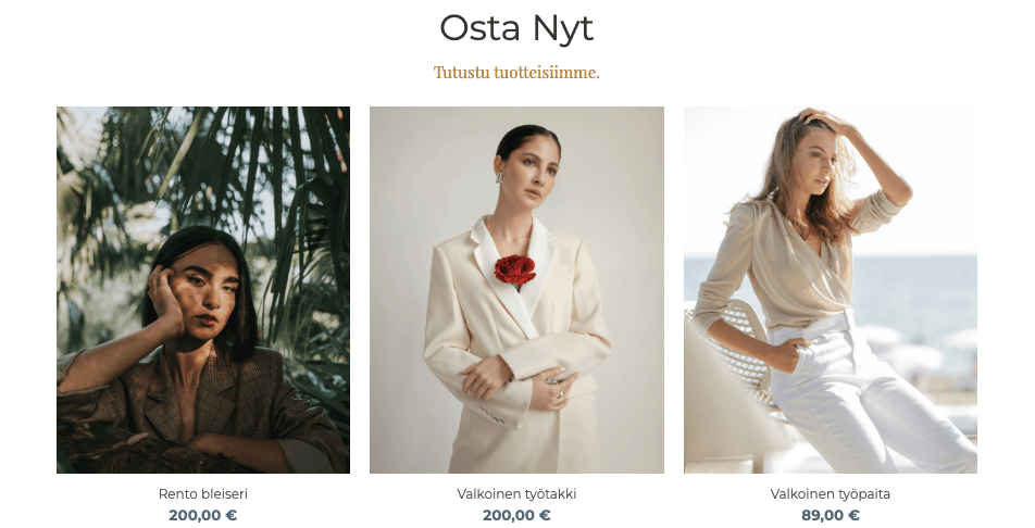 Perspective Store Template from Strikingly