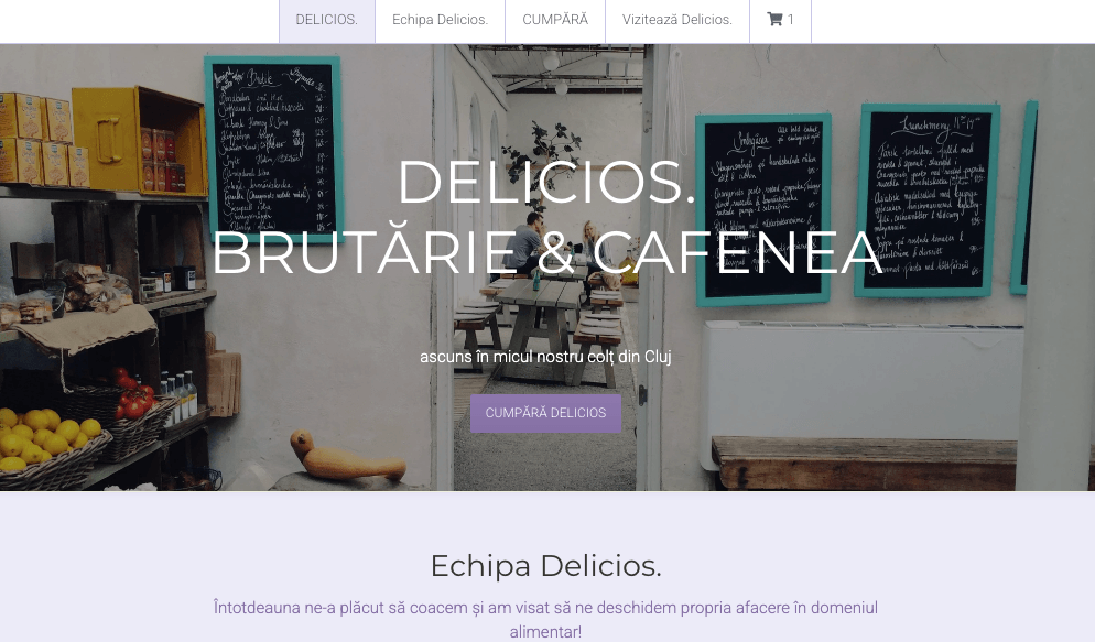 Șablon de magazin minimal de la Strikingly