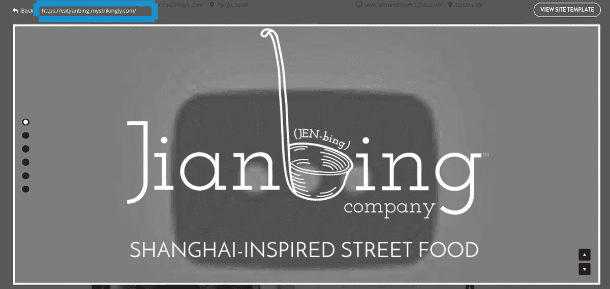 تدابير استباقية مع Strikingly