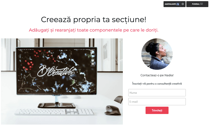 Creează-ți propria secțiune