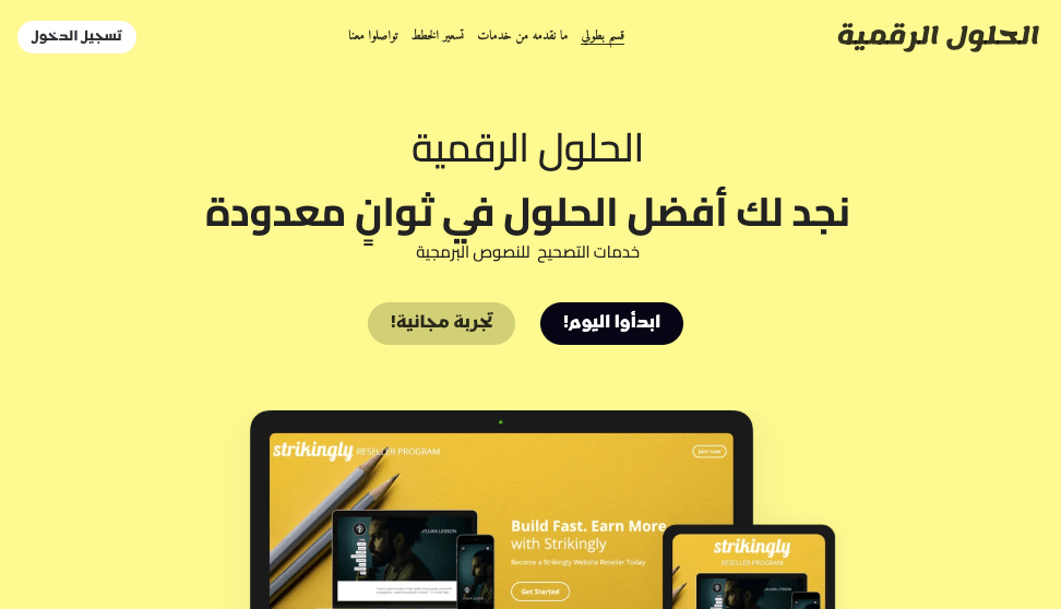 قالب ماكرو من Strikingly