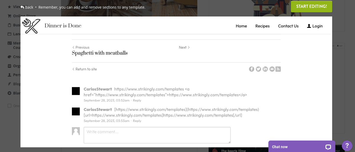 Cum să organizezi un concert online pe Strikingly - Interacționează cu participanții
