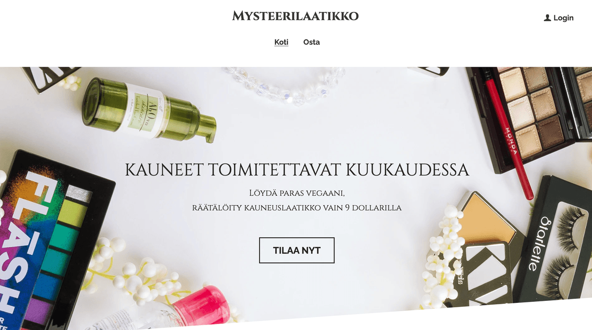 Mysteerilaatikon malli Strikinglyltä