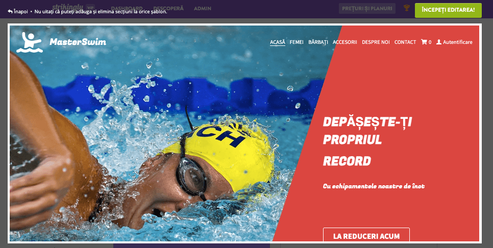 Buletin informativ de vânzări cu Strikingly - Include îndemn la acțiune (CTA)