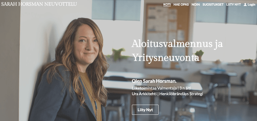 Sarah Horsman Template from Strikingly